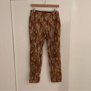 Vintage 1979s gold tan sequin pants